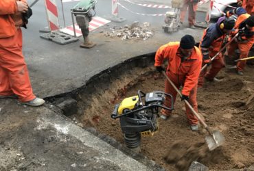 Odtwarzanie nawierzchni po awarii wodociągowej ul.Toruńska Gdańsk